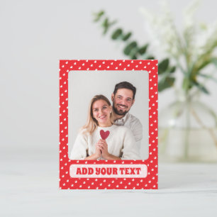 Cartão Postal Dia dos Namorados Corações Felizes Padrão de Amor