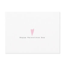 Dia dos Namorados Minimalista Coração Rosa Simples