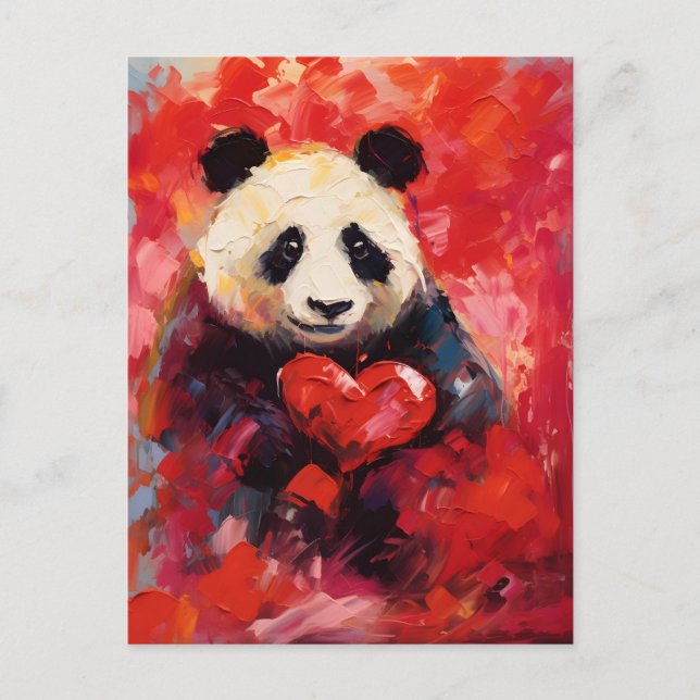 Cartão Postal Dia dos Namorados Panda (Frente)