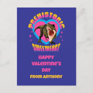 Cartão Postal Dia dos Namorados Personalizado com Dinossauros Di