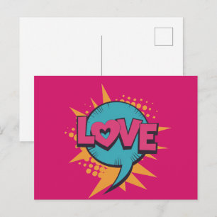 Cartão Postal Dia dos Namorados Pop Art