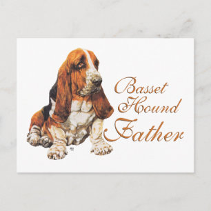 Cartão Postal Dia dos Pais Basset Hound