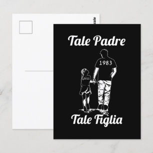 Cartão Postal Dia dos Pais Nome Personalizado Pai e Filha