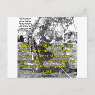 Cartão Postal Dia dos Veteranos