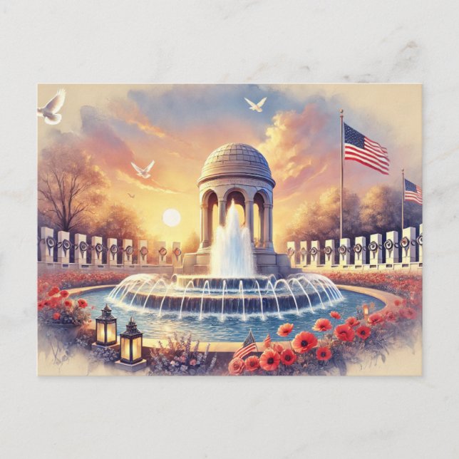 Cartão Postal Dia dos Veteranos, EUA (Frente)