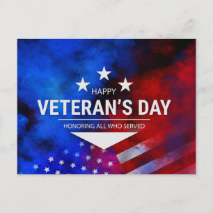 Cartão Postal Dia dos Veteranos - Homenageando todos que servira