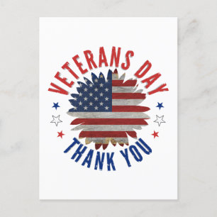 CARTÃO POSTAL DIA DOS VETERANOS OBRIGADO