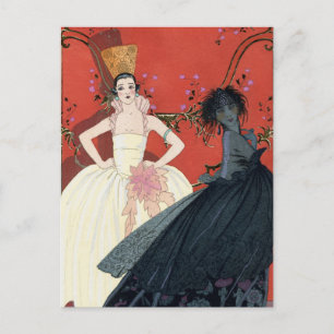 Cartão postal Dia e Noite em Paris Art Deco