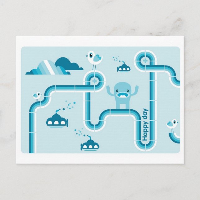 Cartão Postal dia feliz (Frente)