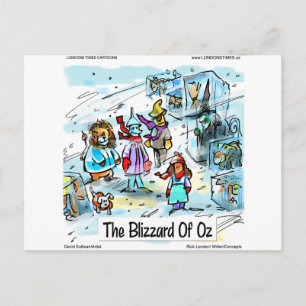 Cartão Postal Dia Frio em Oz Camisetas Engraçadas Canecas Cartõe