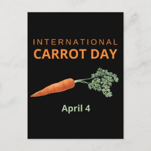 Cartão Postal Dia Internacional da Cenoura 4 de abril