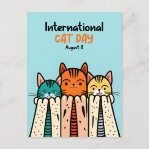 Cartão Postal Dia Internacional da Gata