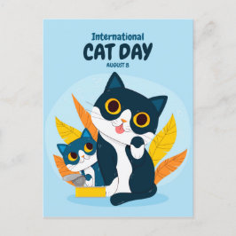 Cartão Postal Dia Internacional da Gata