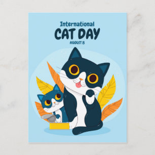 Cartão Postal Dia Internacional da Gata
