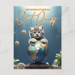 Cartão Postal Dia Internacional da Gata