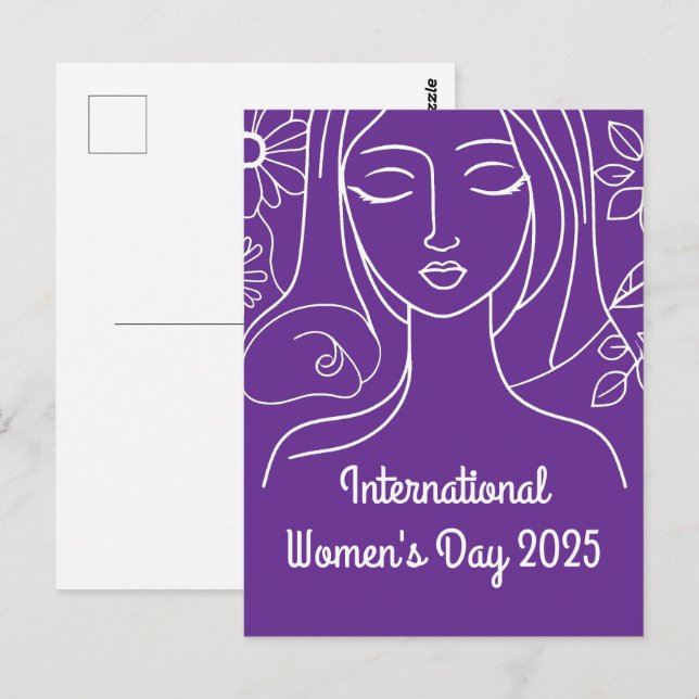 Cartão Postal Dia Internacional da Mulher 2025 (Frente/Verso)