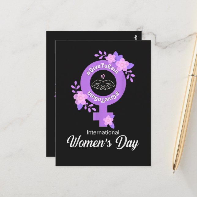 Cartão Postal Dia Internacional da Mulher 8 de Março (Frente/Verso In Situ)