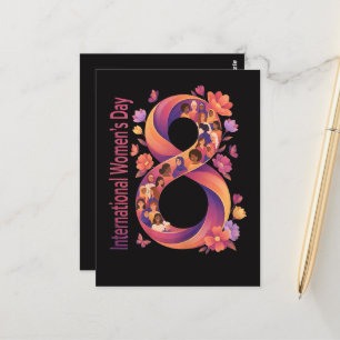 Cartão Postal Dia Internacional da Mulher 8 de Março