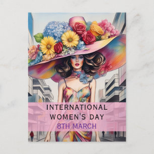 Cartão Postal Dia Internacional da Mulher - 8 de Março Coração