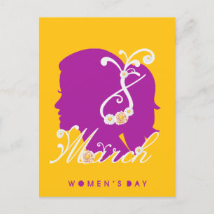 Cartão Postal Dia Internacional da Mulher, 8 de março de 2025