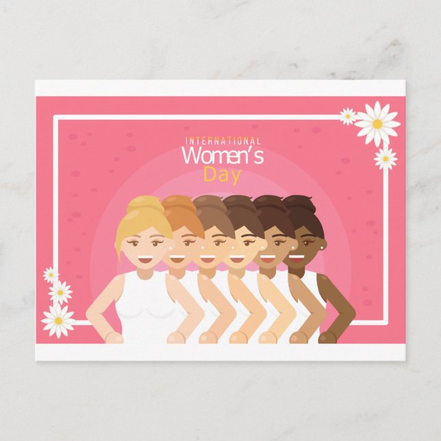 Cartão Postal Dia Internacional das Mulheres (Frente)