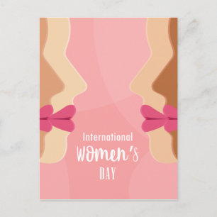 Cartão Postal Dia Internacional das Mulheres Rosa