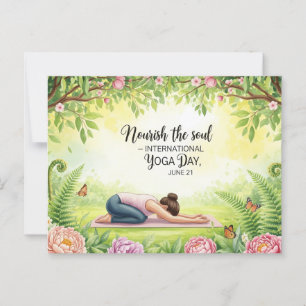 Cartão Postal Dia Internacional do Ioga