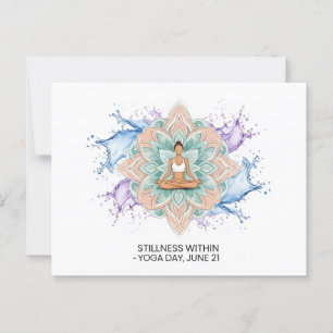 Cartão Postal Dia Internacional do Ioga