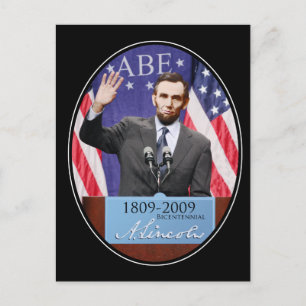 Cartão Postal Dia Moderno Abraham Lincoln