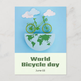 Cartão Postal Dia Mundial da Bicicleta
