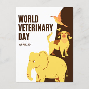 Cartão Postal Dia Mundial da Veterinária