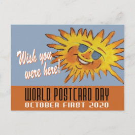 Cartão Postal Dia Mundial do Cartão-Postal Desejava Estar Aqui S