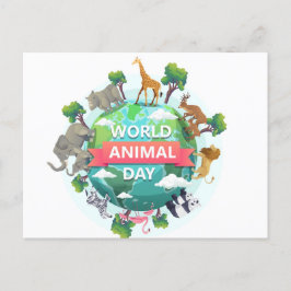 Cartão Postal Dia Mundial dos Animais