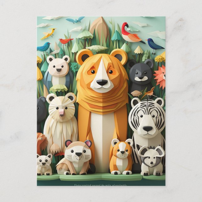 Cartão Postal Dia Mundial dos Animais (Frente)