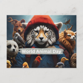 Cartão Postal Dia Mundial dos Animais