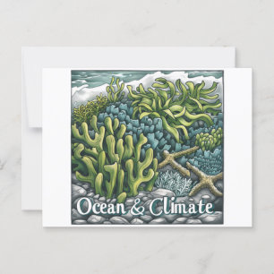 Cartão Postal Dia Mundial dos Oceanos - Recifes de Coral e Clima