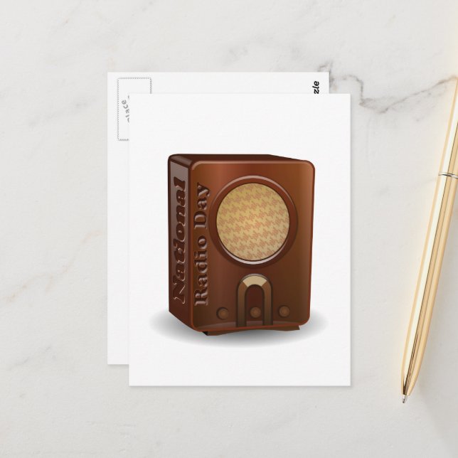 Cartão Postal Dia Nacional da Rádio (Frente/Verso In Situ)