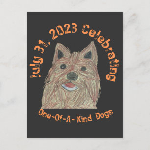 Cartão Postal Dia Nacional do Cachorro Celebrando Cachorros Únic