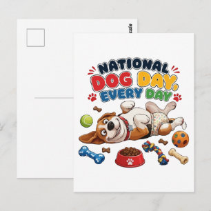 Cartão Postal Dia Nacional do Cachorro Todos os Dias