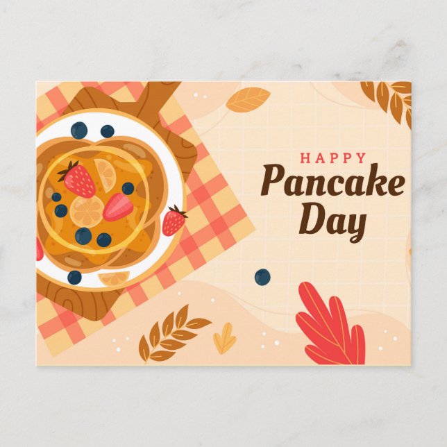 Cartão Postal Dia Nacional do Pancake (Frente)