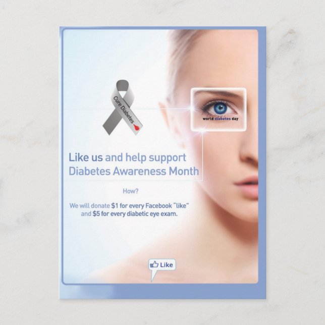 Cartão postal Diabetes (Frente)