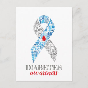 Cartão Postal Diabetes Sensibilização Schleife