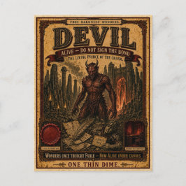 Cartão Postal Diabo, Monstro de Circo Antigo