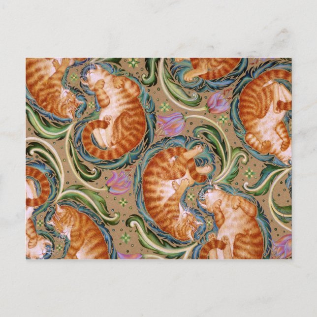 Cartão Postal Diagonal Paisley (Frente)