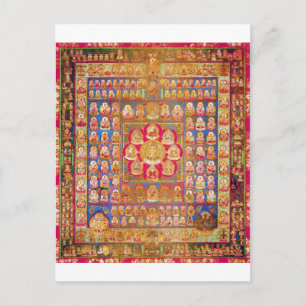 Cartão Postal Diagrama Cósmico de Mandala para a Meditação