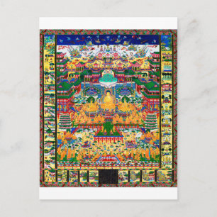Cartão Postal Diagrama Cósmico Mandala para Meditação