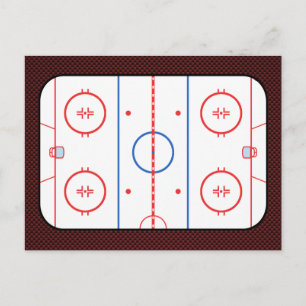 Cartão Postal Diagrama da Quadra de Hockey Companion