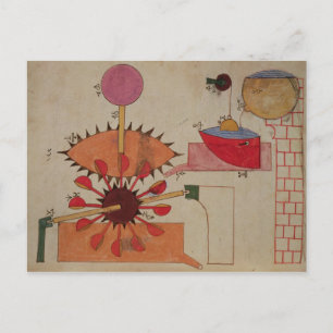 Cartão Postal Diagrama de um sistema de bombagem de água para um