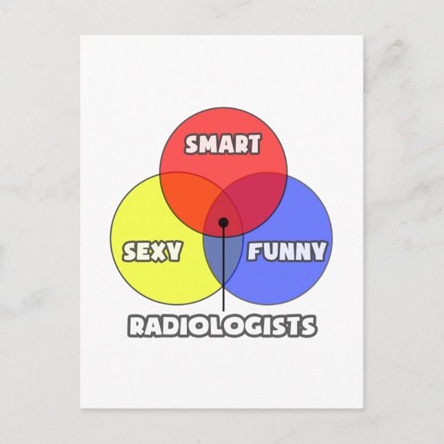 Cartão Postal Diagrama Venn... Radiologistas (Frente)