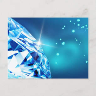 Cartão Postal diamante azul
